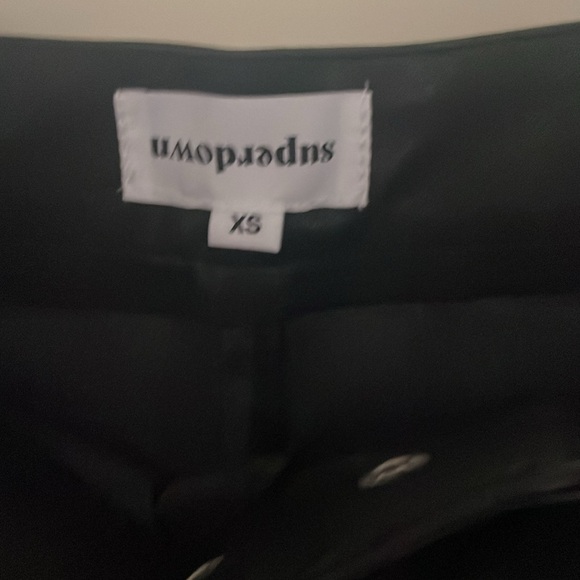 NWOT superdown Shawn Faux Leather Moto Short - Black - XS - Picture 7 of 9